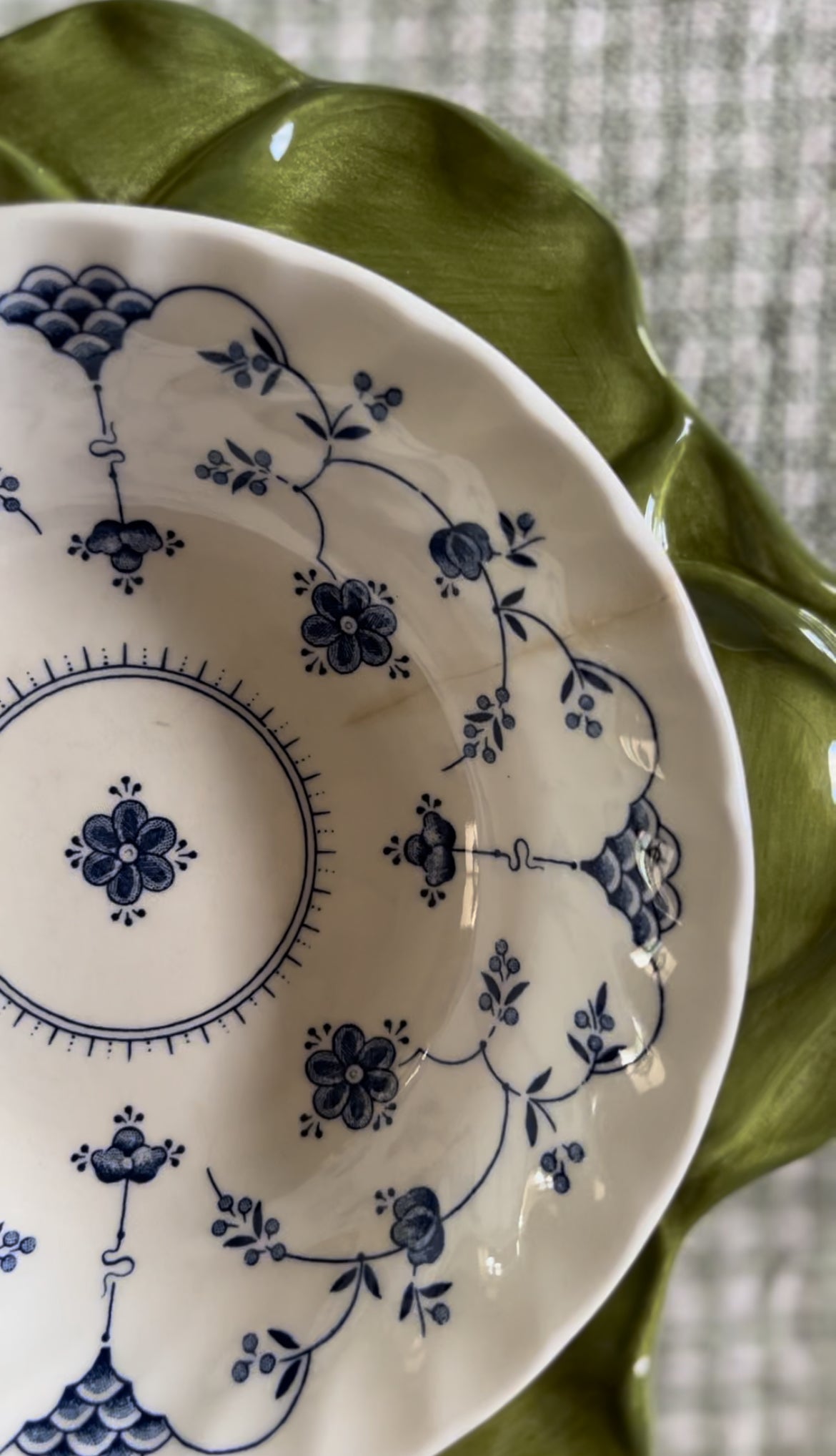 Blue and White Staffordshire Finlandia Pattern Bowl