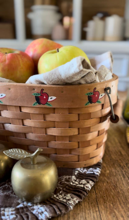 Vintage Oval Apple Basket