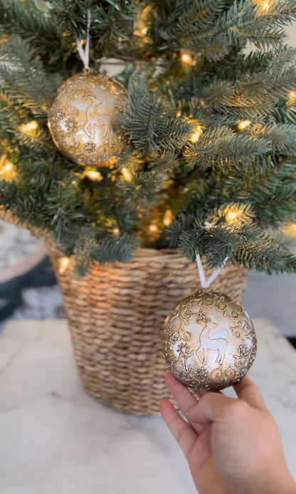 Silver and Gold Deer Ornaments