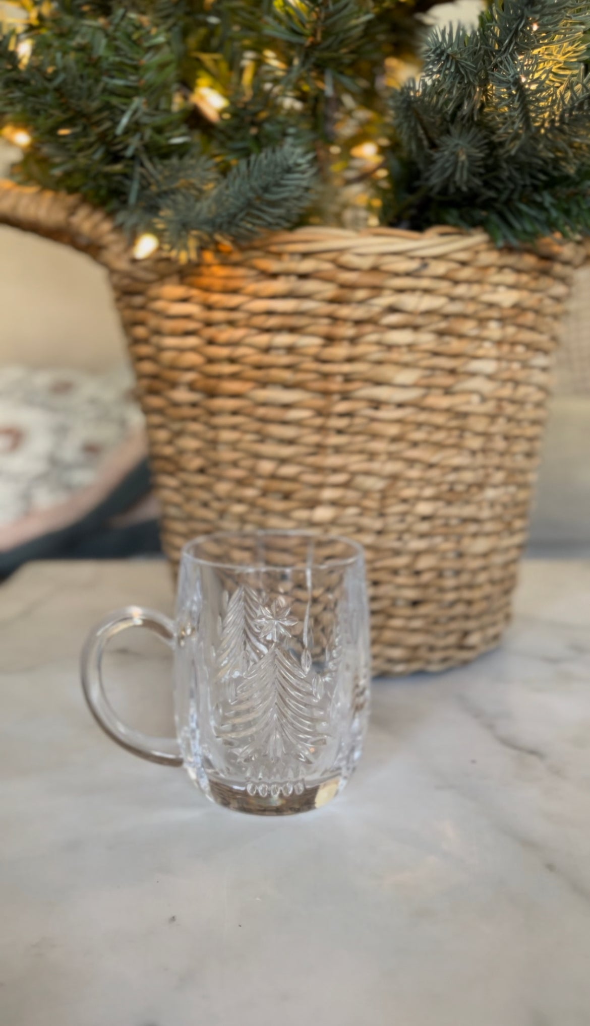 Cut Crystal Christmas Tree Mug