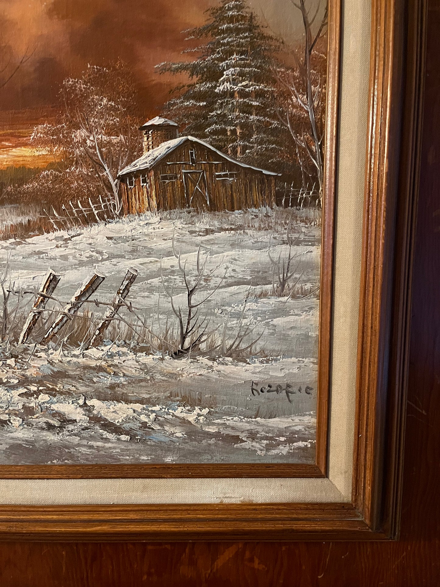 Winter Scene Oil Painting