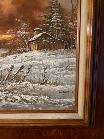 Winter Scene Oil Painting