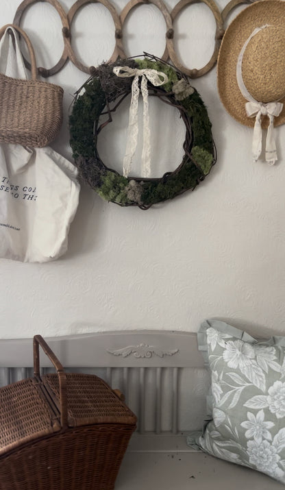 Handmade Grapevine Moss Wreath