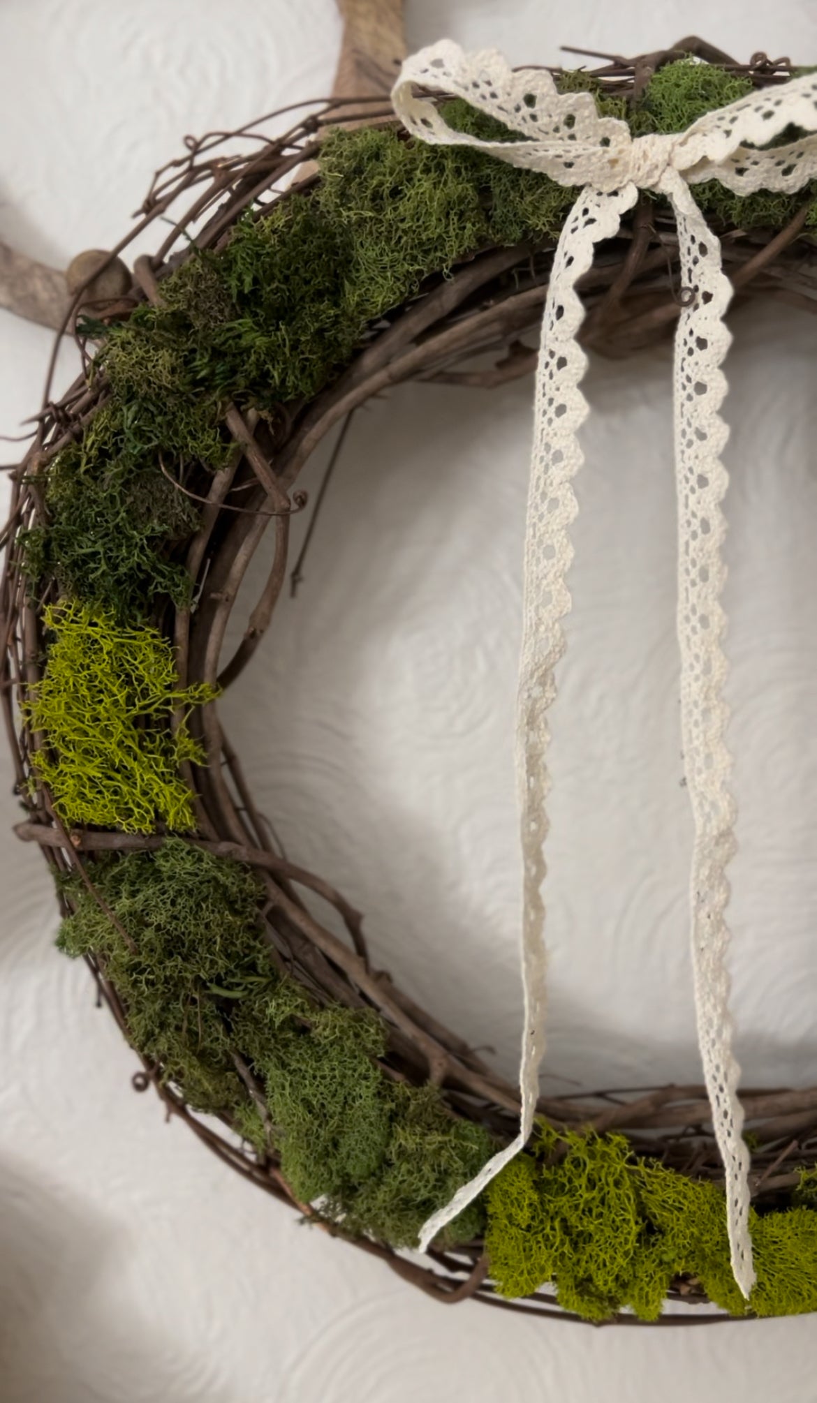 Handmade Grapevine Moss Wreath