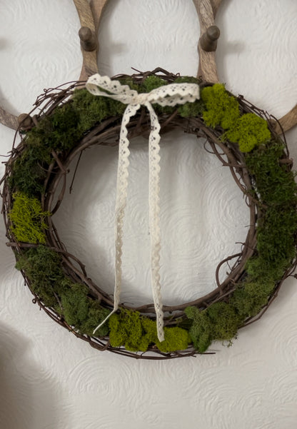 Handmade Grapevine Moss Wreath