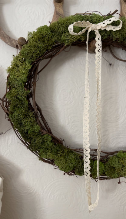 Handmade Grapevine Moss Wreath