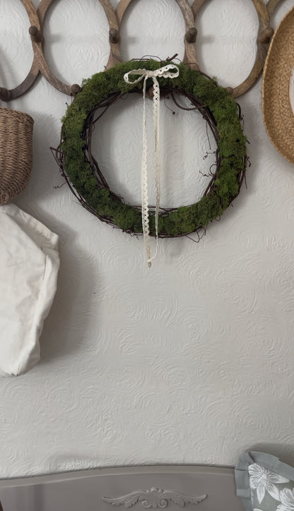 Handmade Grapevine Moss Wreath