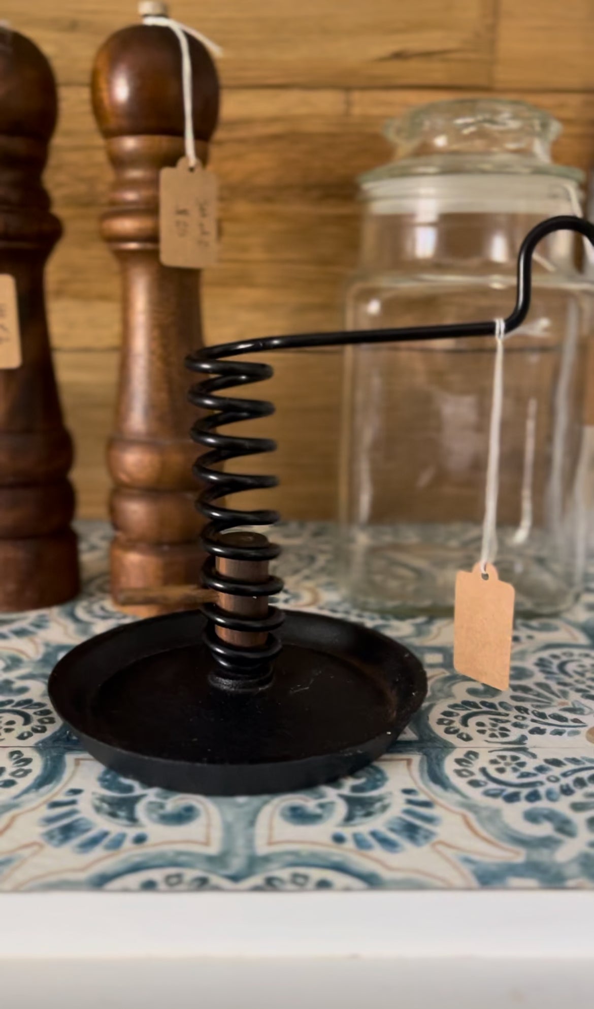 wrought iron candle holder