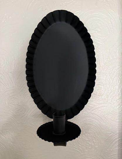 Pair of Black Metal Sconces