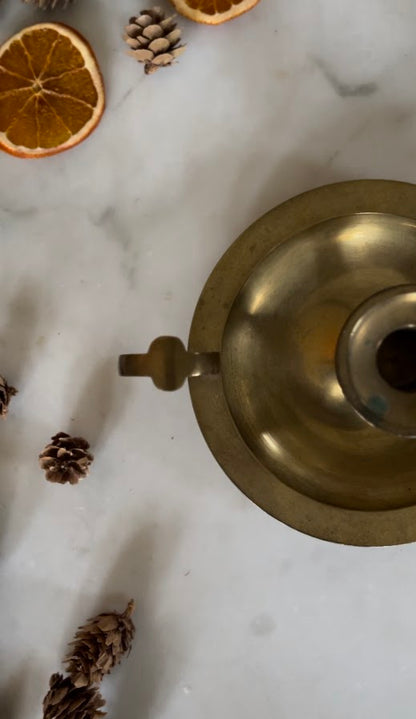 Solid Brass Candle Holder