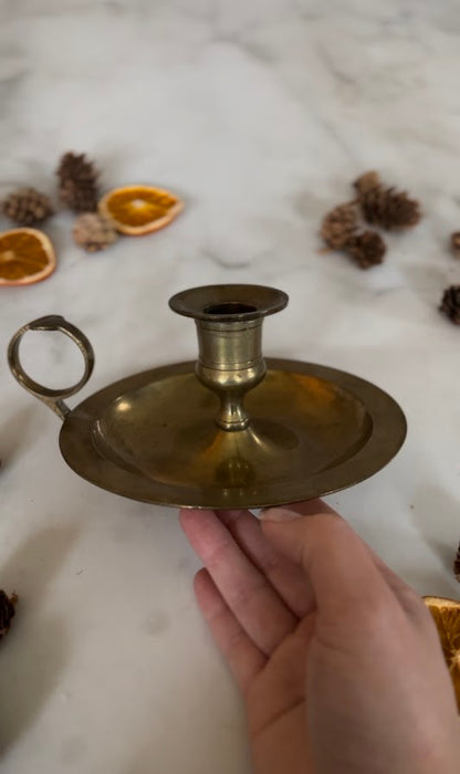 Solid Brass Candle Holder