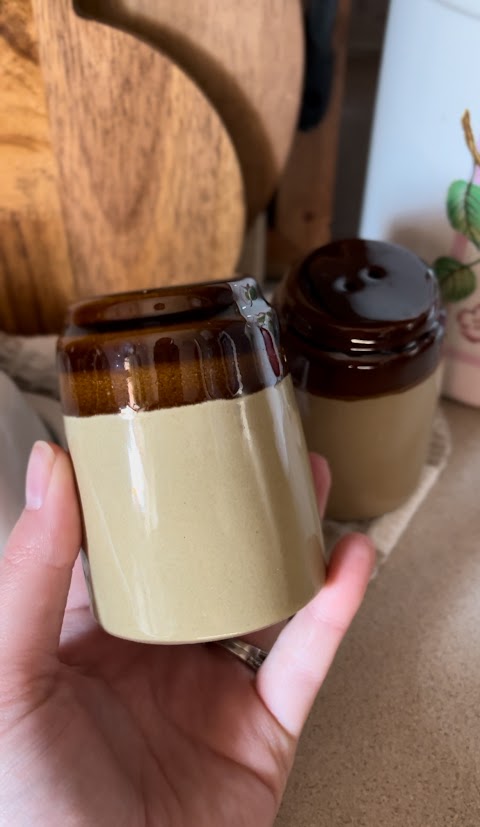 Brown Stoneware Salt and Pepper Shakers