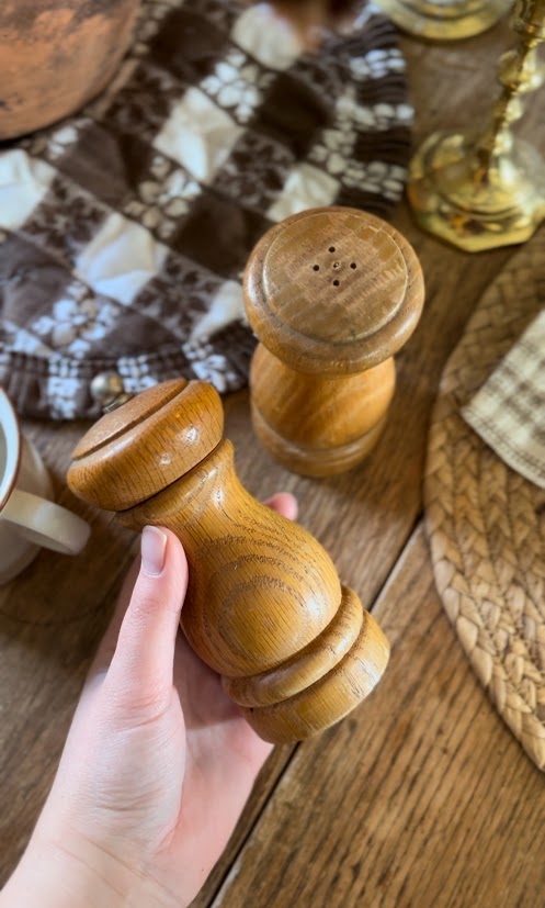 Wooden Salt & Pepper Shakers